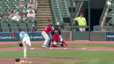 BJ Murray homers (3) on a fly ball to right field.