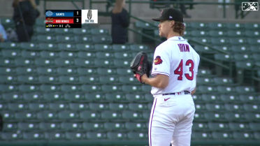Jake Irvin strikes out his sixth batter of the game