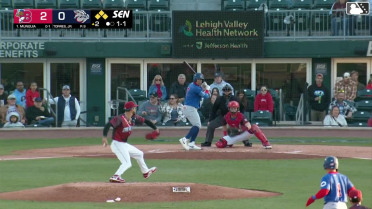 Ismael Munguia grounds into a double play, second baseman Liover Peguero to shortstop Sergio Alcántara to first baseman Carter Kieboom. William Simoneit out at 2nd. Ismael Munguia out at 1st.