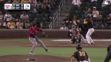 Mason McCoy singles on a line drive to left fielder Anderdson Rojas. Nick Schnell scores. Samad Taylor to 2nd.