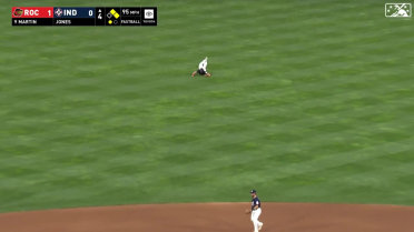 Ryan Vilade makes an awesome diving catch in center