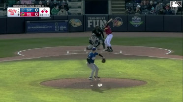 Max Burt singles on a fly ball to right fielder Alan Roden. Trei Cruz scores. Cal Stevenson to 2nd.