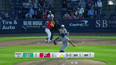 Carson DeMartini homers (1) on a fly ball to right center field. Bryson Ware scores.