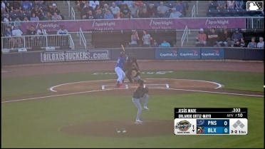 Jesús Made triples (1) on a sharp line drive to right fielder Fenwick Trimble.