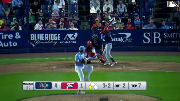 Kervin Pichardo singles on a ground ball to right fielder Cade Fergus. Leandro Pineda scores.