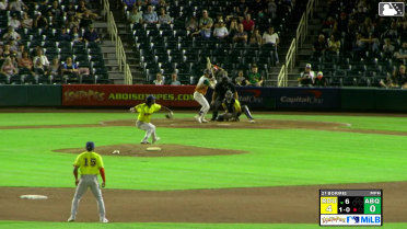 Sterlin Thompson homers (7) on a line drive to left field.