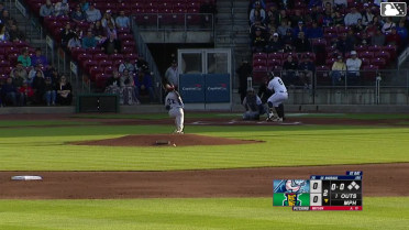Danny De Andrade triples (1) on a fly ball to right fielder Jackson Strong.