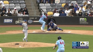 Matt Wallner singles on a sharp ground ball to center fielder John Rave. Hendry Mendez scores.