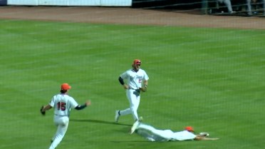 Adrian Santana lays out to make a game-winning catch