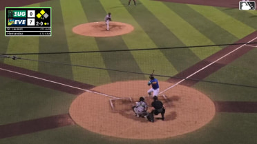 Luis Suisbel doubles (21) on a line drive to right fielder Cam Maldonado. Austin St. Laurent scores.