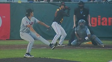 Chung-Hsiang Huang's eighth strikeout of outing