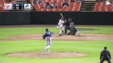 Payton Eeles walks. Ike Irish scores. Nate George to 3rd. Wild pitch by pitcher Euri Montero.