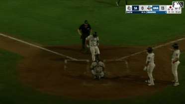 Carlos Virahonda's first Double-A homer