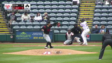 Callan Moss singles on a line drive to center fielder Seth Stephenson. Keiner Delgado scores. Duce Gourson to 3rd. Lonnie White Jr. to 2nd.