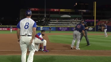 Steward Berroa hits a two-run triple