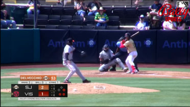 Carlos Virahonda homers (6) on a fly ball to left field. José Mejía scores.