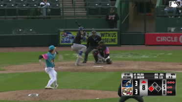 Luke Pelzer singles on a ground ball to center fielder Rodney Green Jr. Ramon Ramirez scores.