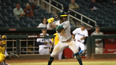 A's Clarke showing out on both sides of the ball in the Fall League