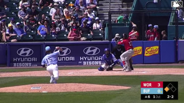 Hayden Juenger In play, run(s) to Vinny Capra