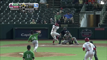 Noah Mendlinger singles on a ground ball to shortstop Brandon Butterworth. Bligh Madris scores. Chase Davis to 3rd. Zach Levenson to 2nd.