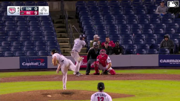 Coby Morales homers (5) on a fly ball to left center field.