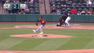 Juan Brito homers (1) on a fly ball to left center field.