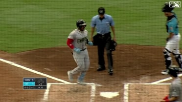 Chadwick Tromp tags a three-run homer to left-center 