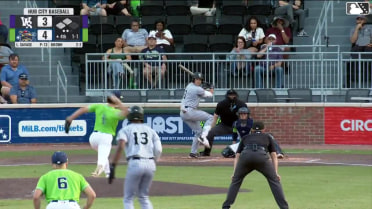 Ely Brown singles on a ground ball to left fielder Yeison Morrobel. Ryan Burrowes scores. T.J. McCants scores.