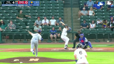Spencer Nivens singles on a line drive to center fielder Mike Sirota. Luke Pelzer scores.