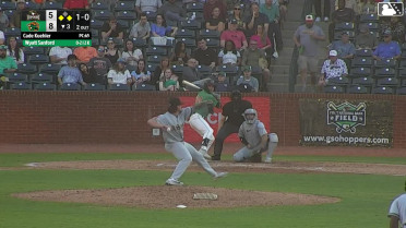 Wyatt Sanford singles on a sharp ground ball to center fielder Eric Hartman. Jhonny Severino scores. Lonnie White Jr. to 3rd.