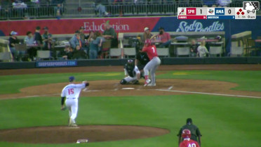 Dakota Harris hits a grand slam (1) to left center field. Zach Levenson scores. Miguel Ugueto scores. Jeremy Rivas scores.