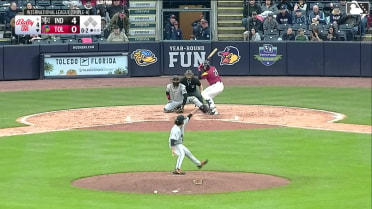 Eduardo Valencia homers (8) on a fly ball to left center field.