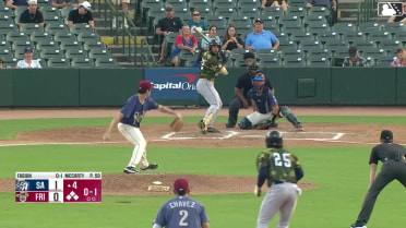 Albert Fabian flies out to left fielder Max Wagner. Romeo Sanabria scores.