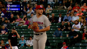 Trey Yesavage fans four in three perfect frames