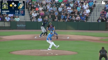 Daniel Lopez reaches on a throwing error by shortstop Derniche Valdez. Camden Johnson scores.