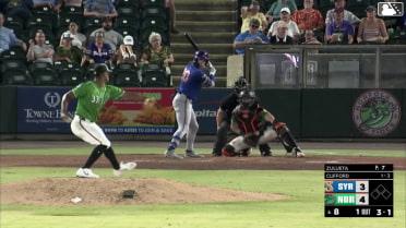 Ryan Clifford homers (16) on a line drive to center field.