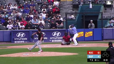 Davis Schneider homers (5) on a fly ball to center field.