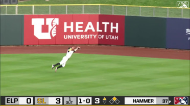 Trey Cabbage lays out to make an incredible catch