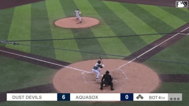 Felnin Celesten homers (4) on a fly ball to center field.