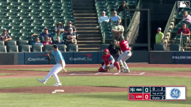 Jhostynxon Garcia homers (1) on a fly ball to center field.