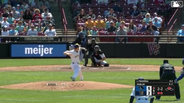 Derlin Figueroa homers (4) on a fly ball to left center field. Blake Mitchell scores.