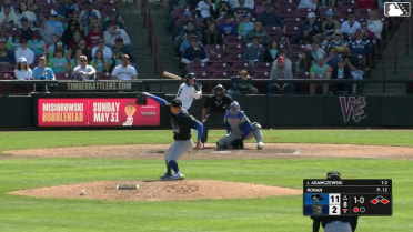 Josh Adamczewski singles on a line drive to right fielder Nolan Sailors. Braylon Payne scores. Marco Dinges to 2nd.