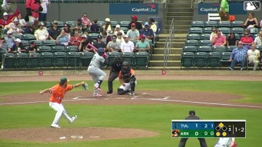 Zyhir Hope singles on a line drive to right fielder Lazaro Montes. Kendall George scores.