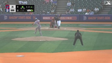 William Lugo smacks a two-run home run to left field