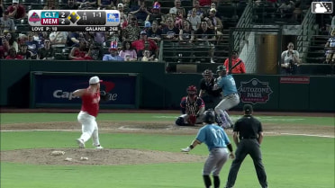 Austin Love In play, run(s) to Ryan Galanie