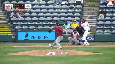 Javier Rivas homers (5) on a fly ball to left field.