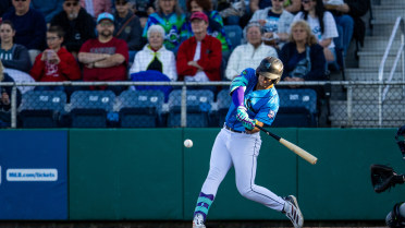 Luis Suisbel homers (17) on a fly ball to center field.
