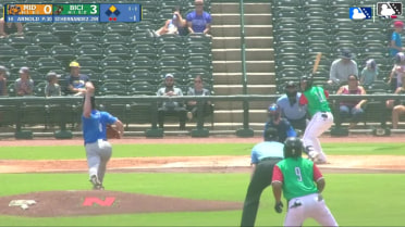Omar Hernandez singles on a line drive to center fielder Cameron Leary. Daniel Vazquez scores.