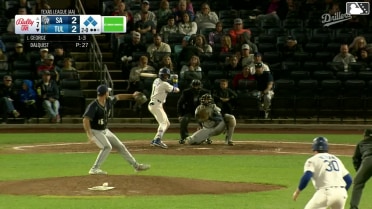 Kendall George hit by pitch. Griffin Lockwood-Powell scores. Joe Vetrano to 3rd. Kole Myers to 2nd.