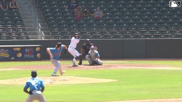 Garrett Spain homers (15) on a fly ball to left field.